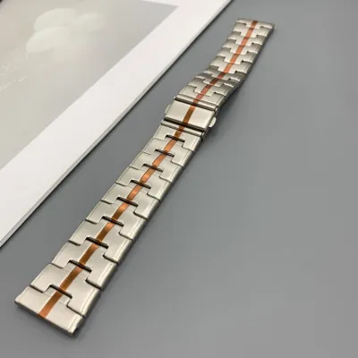 22mm Stainless Steel Watch Band H Link Metal Bracelet Strap with Butterfly Buckle for Smartwatches and Luxury Watches